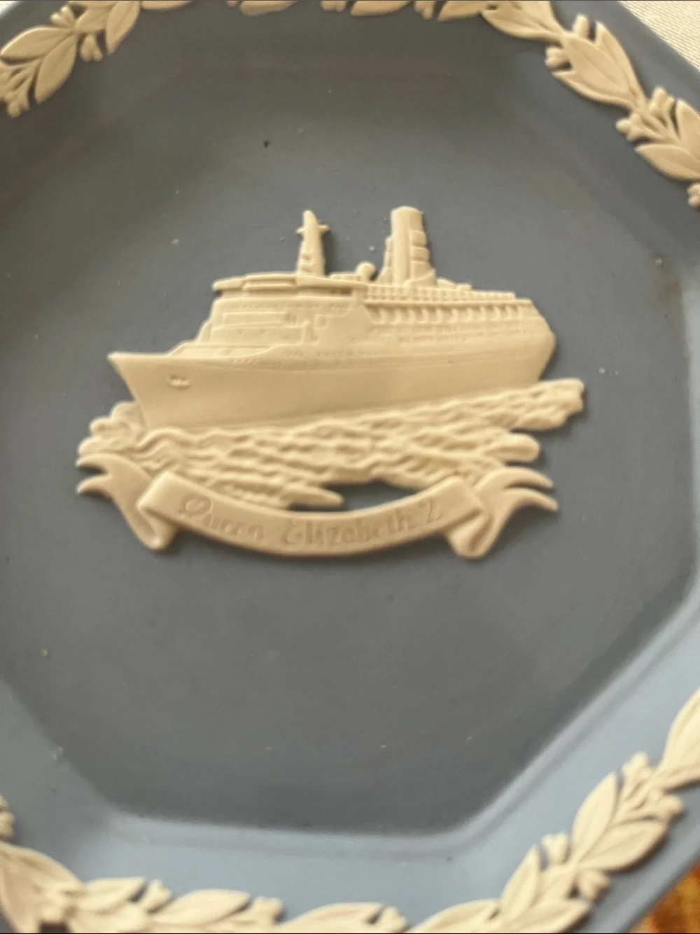 Wedgwood Pale Blue Octagonal Jasperware Plate